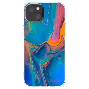 Picasee silikonový průhledný obal pro Apple iPhone 15 Plus - Rainbow