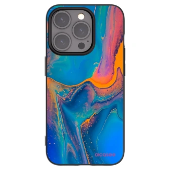 Picasee silikonový černý obal pro Apple iPhone 15 Pro - Rainbow