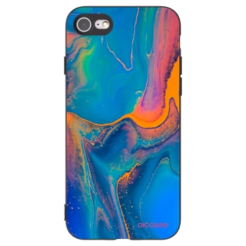 Picasee silikonový černý obal pro Apple iPhone 7 - Rainbow
