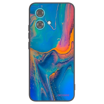 Picasee silikonový černý obal pro Motorola Edge 40 Neo - Rainbow