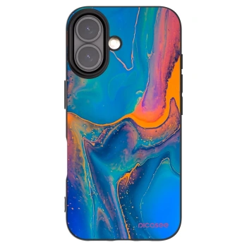 Picasee silikonový černý obal pro Apple iPhone 16 - Rainbow