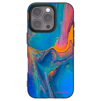 Picasee silikonový černý obal pro Apple iPhone 16 Pro - Rainbow
