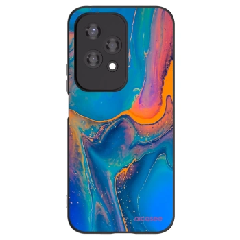 Picasee silikonový černý obal pro Honor 200 Lite - Rainbow