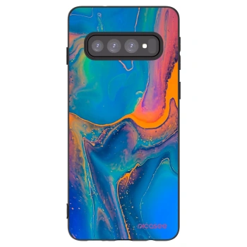 Picasee silikonový černý obal pro Samsung Galaxy S10 G973 - Rainbow
