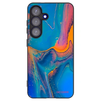 Picasee silikonový černý obal pro Samsung Galaxy S25 5G - Rainbow