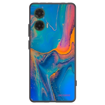 Picasee silikonový černý obal pro Motorola Moto G35 5G - Rainbow