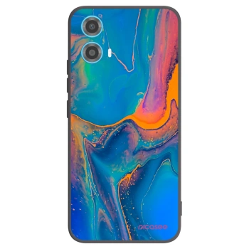 Picasee silikonový černý obal pro Motorola Moto G34 5G - Rainbow
