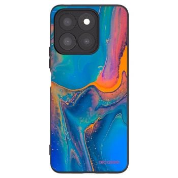 Picasee silikonový černý obal pro Honor X8c - Rainbow