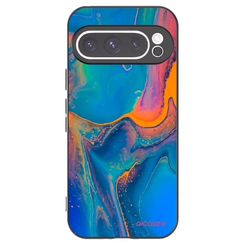 Picasee silikonový černý obal pro Google Pixel 9 Pro - Rainbow