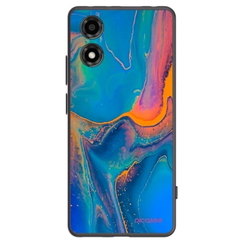 Picasee silikonový černý obal pro Motorola Moto E14 - Rainbow