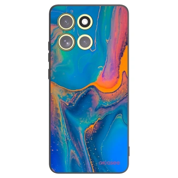 Picasee silikonový černý obal pro Motorola Moto G86 5G - Rainbow