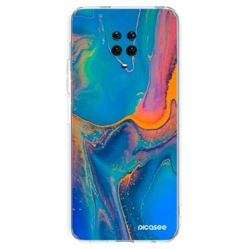 Picasee silikonový průhledný obal pro Xiaomi Redmi Note 9S - Rainbow
