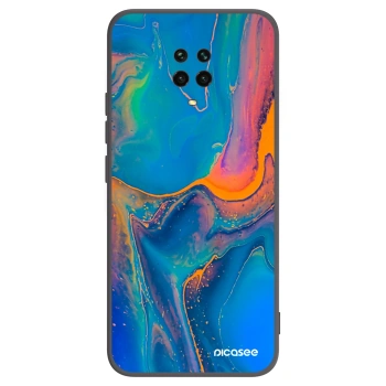Picasee silikonový černý obal pro Xiaomi Redmi Note 9S - Rainbow