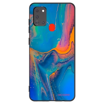 Picasee silikonový černý obal pro Samsung Galaxy A21s - Rainbow