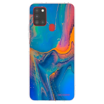 Picasee silikonový průhledný obal pro Samsung Galaxy A21s - Rainbow