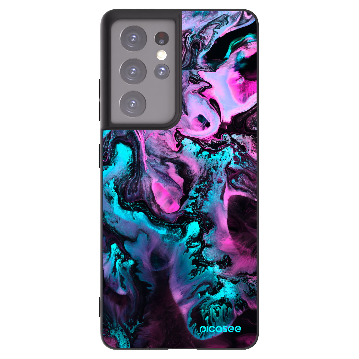 Picasee silikonový černý obal pro Samsung Galaxy S21 Ultra 5G G998B - Lean
