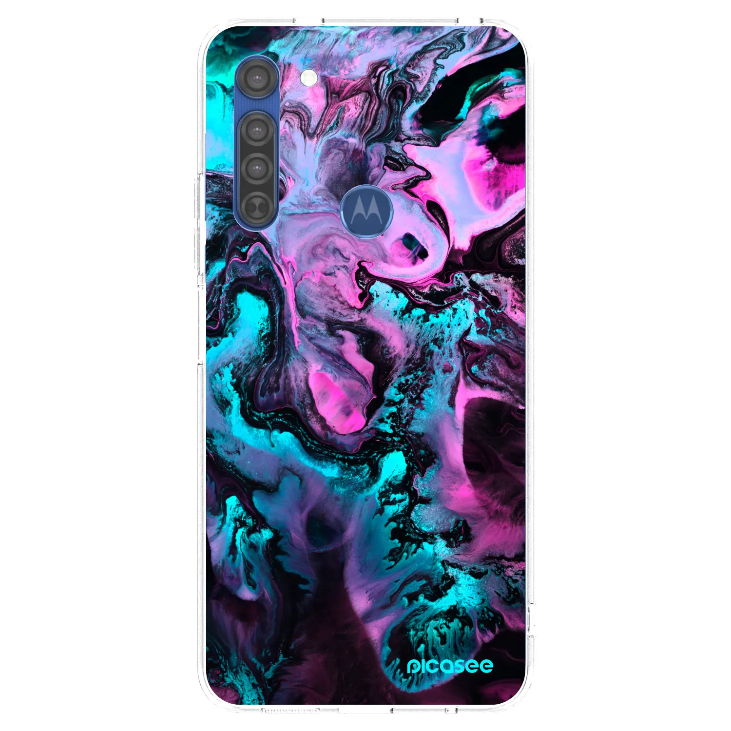 Picasee silikonový průhledný obal pro Motorola Moto G8 - Lean