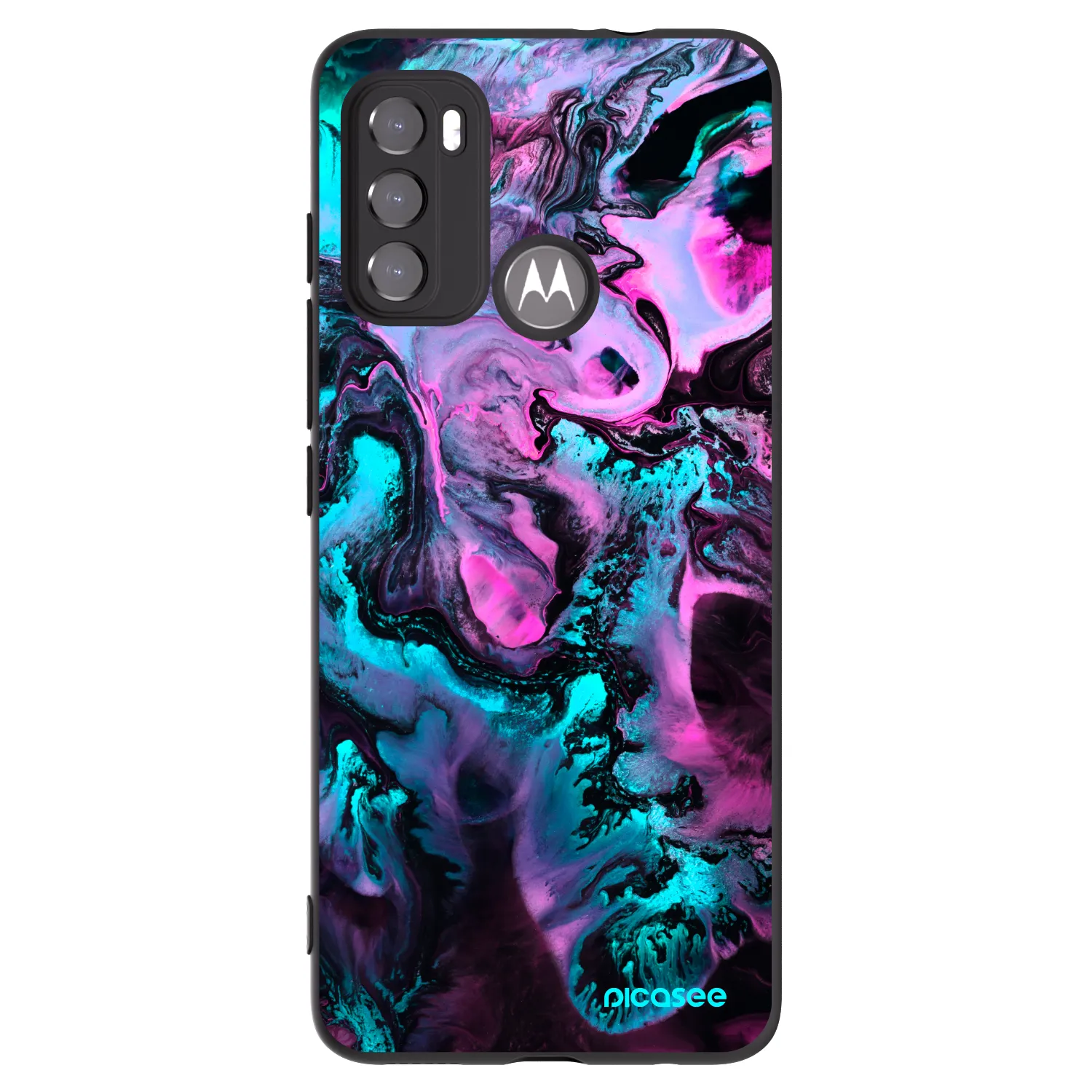 Picasee silikonový černý obal pro Motorola Moto G60 - Lean