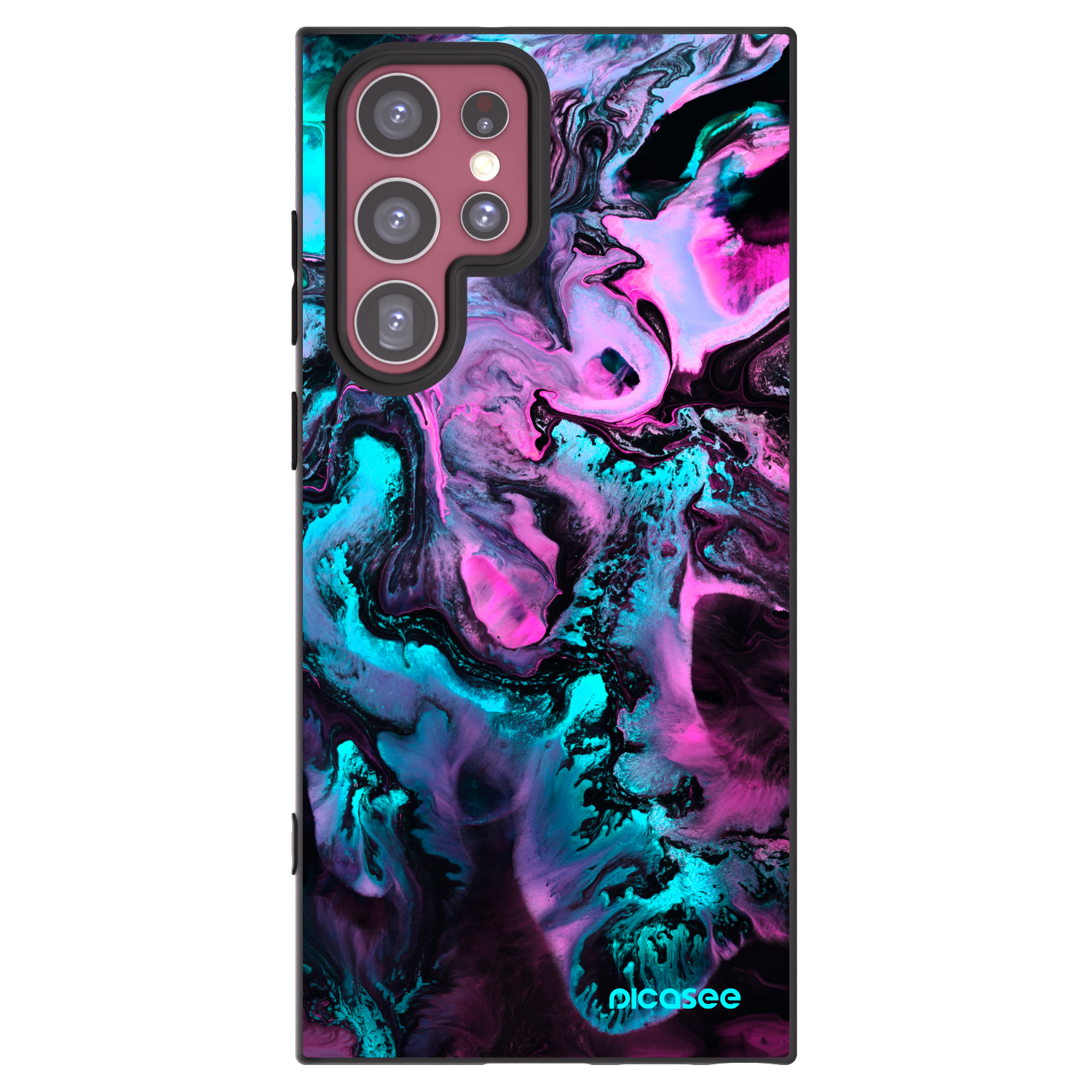 Picasee silikonový černý obal pro Samsung Galaxy S22 Ultra 5G - Lean