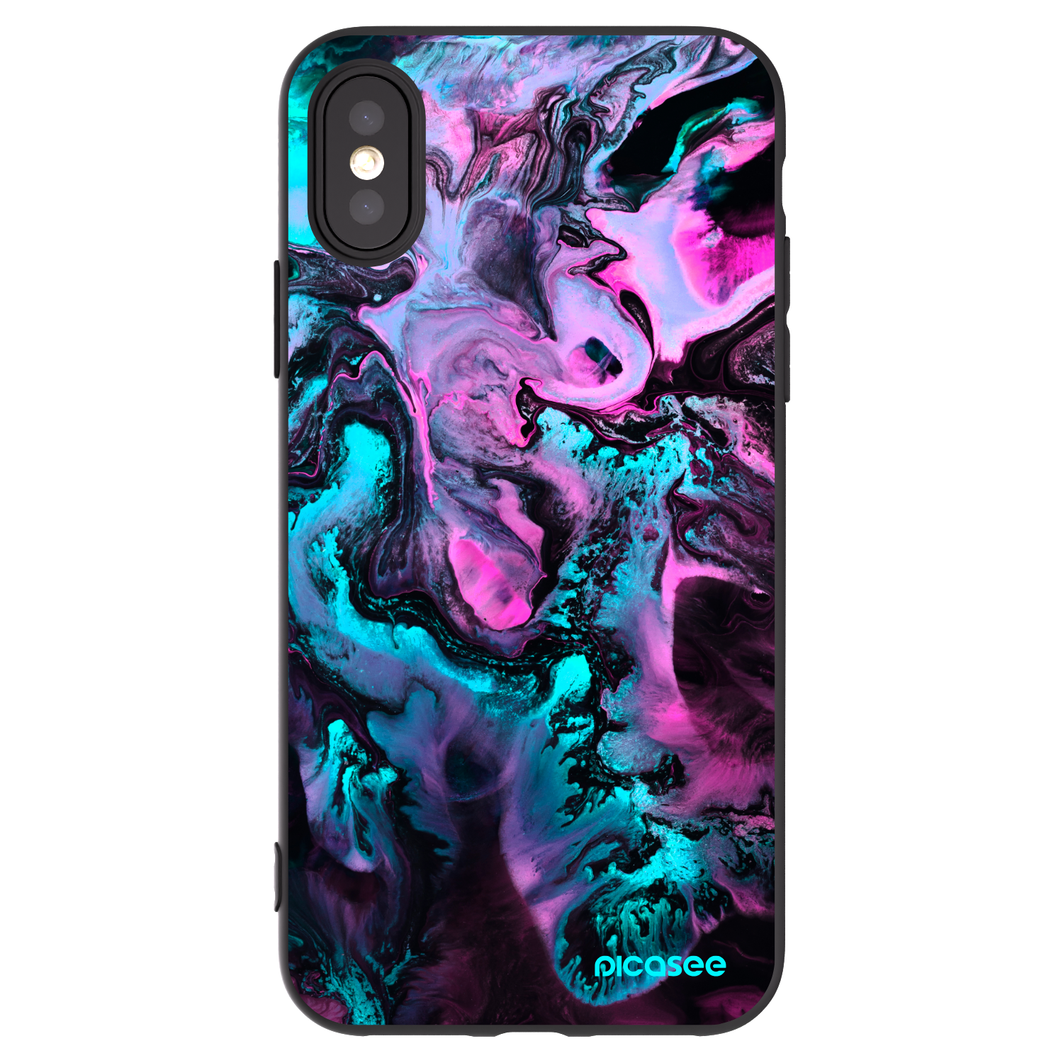 Picasee silikonový černý obal pro Apple iPhone X/XS - Lean