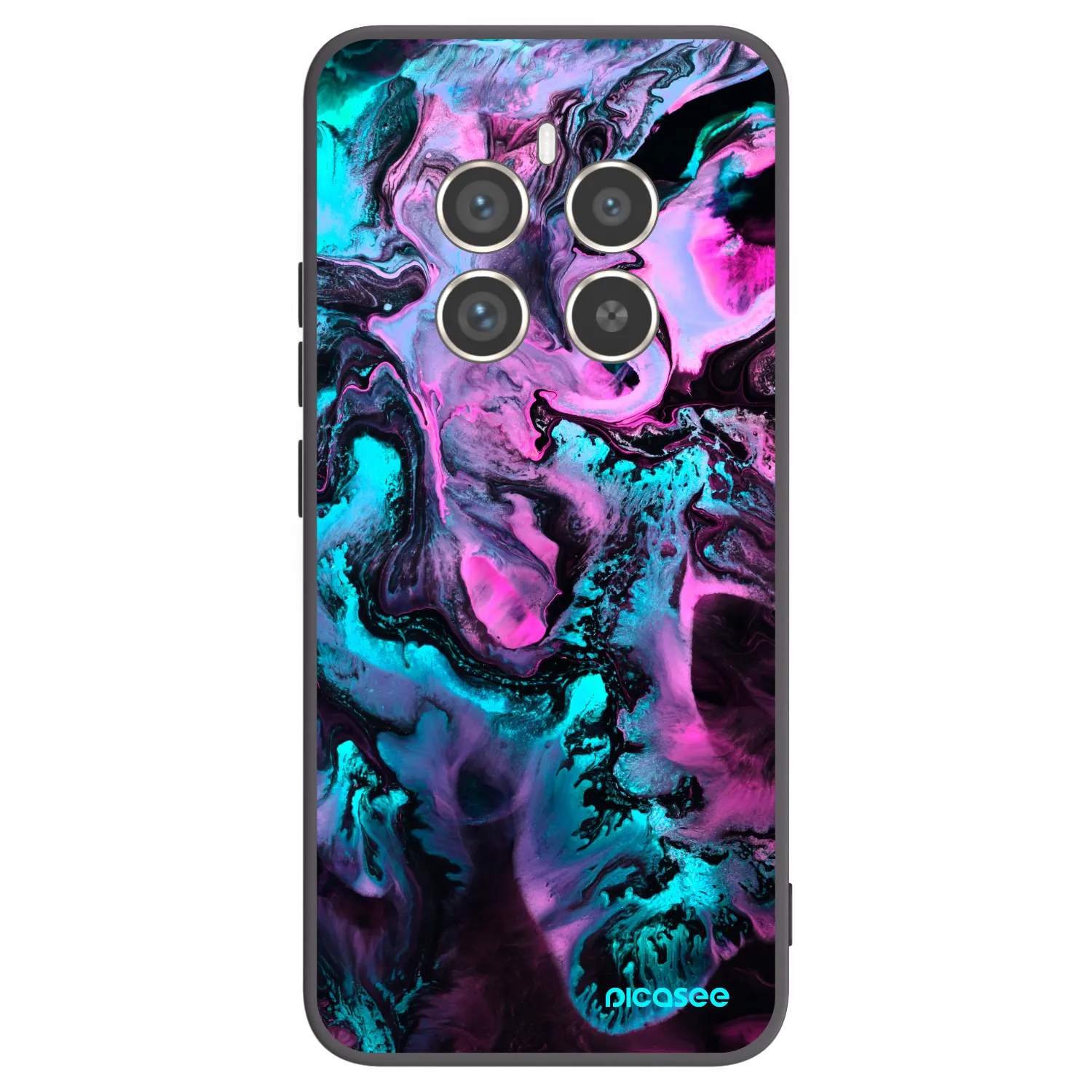 Picasee silikonový černý obal pro Realme 12 Pro 5G - Lean