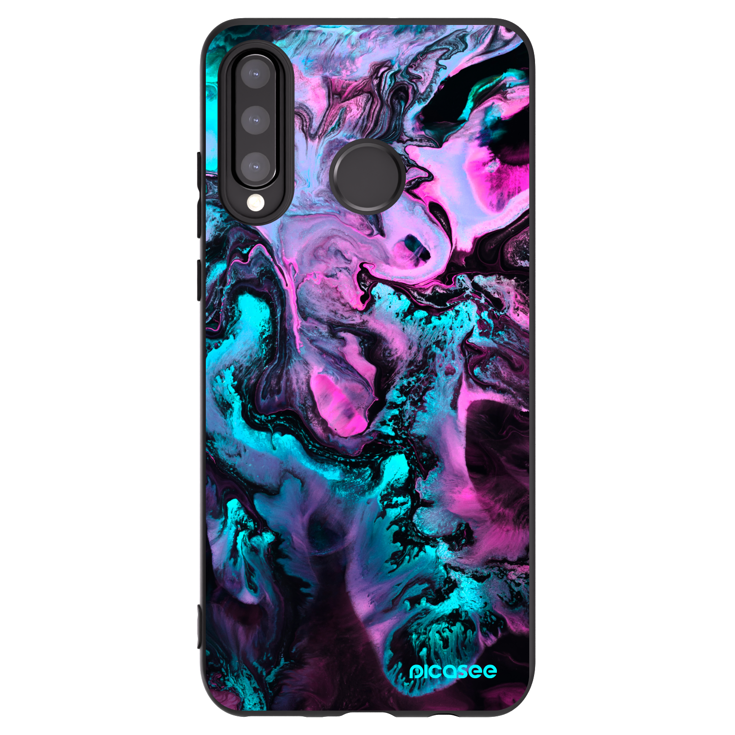 Picasee silikonový černý obal pro Huawei P30 Lite - Lean