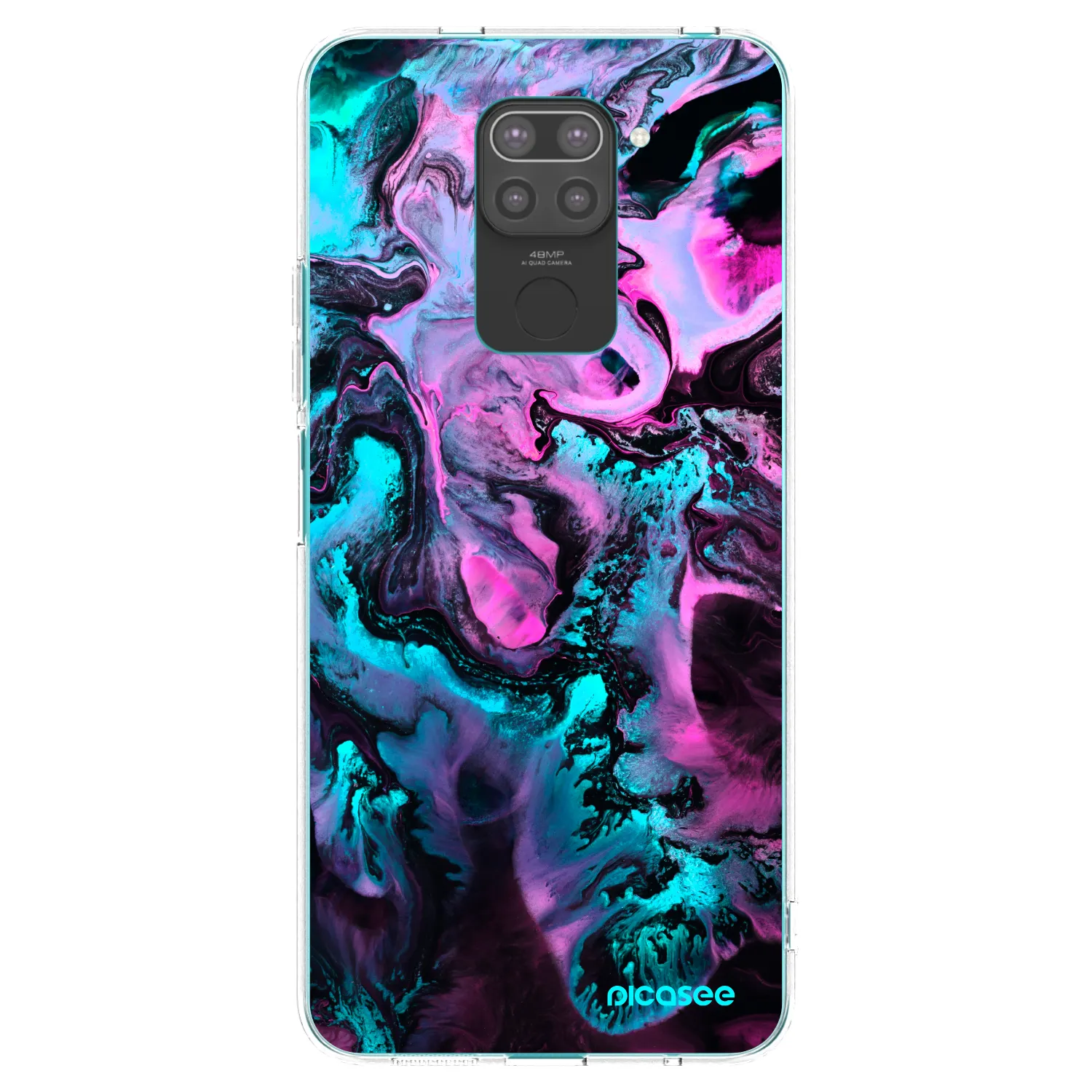 Picasee silikonový černý obal pro Xiaomi Redmi Note 9 - Lean