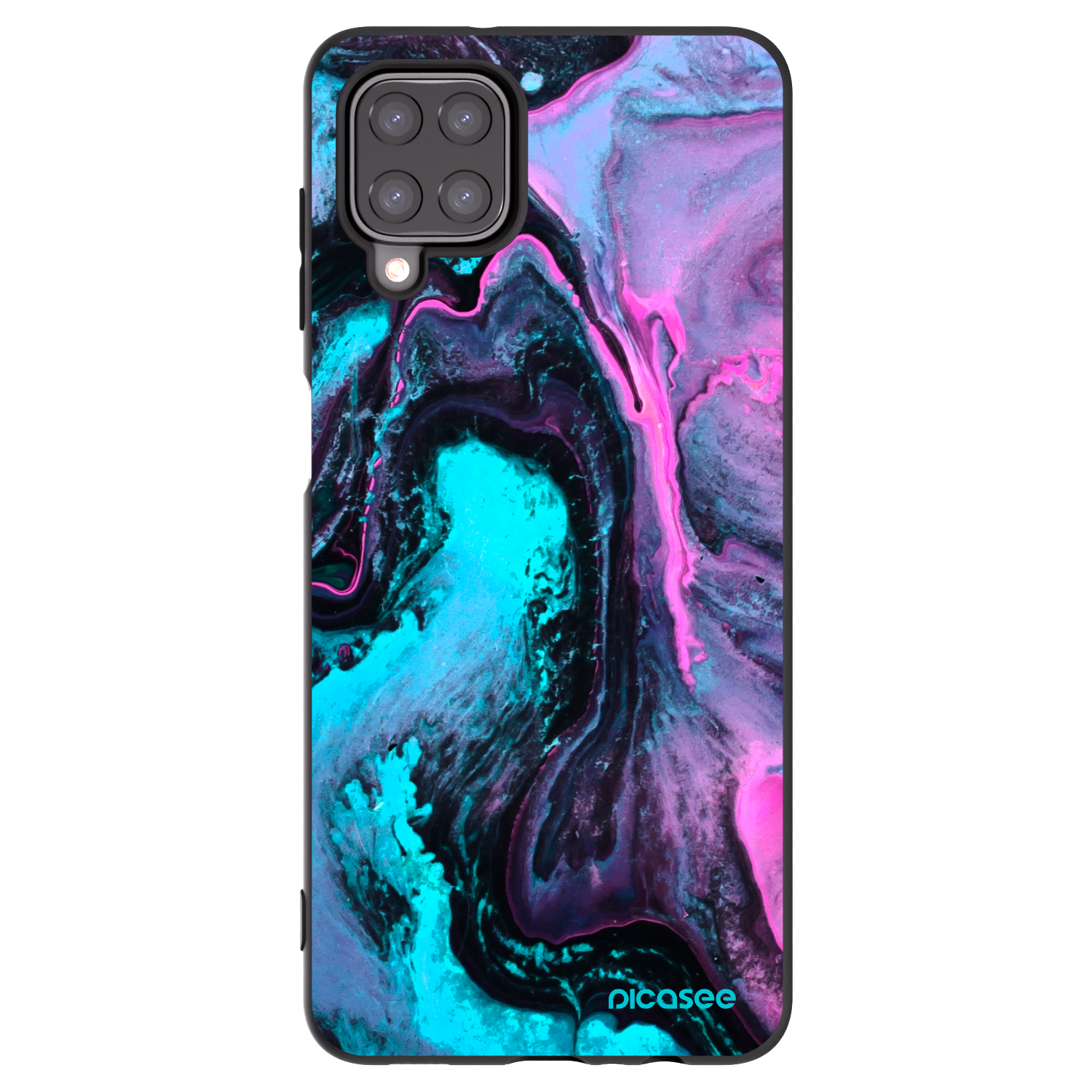 Picasee silikonový černý obal pro Samsung Galaxy A12 A125F - Lean 2