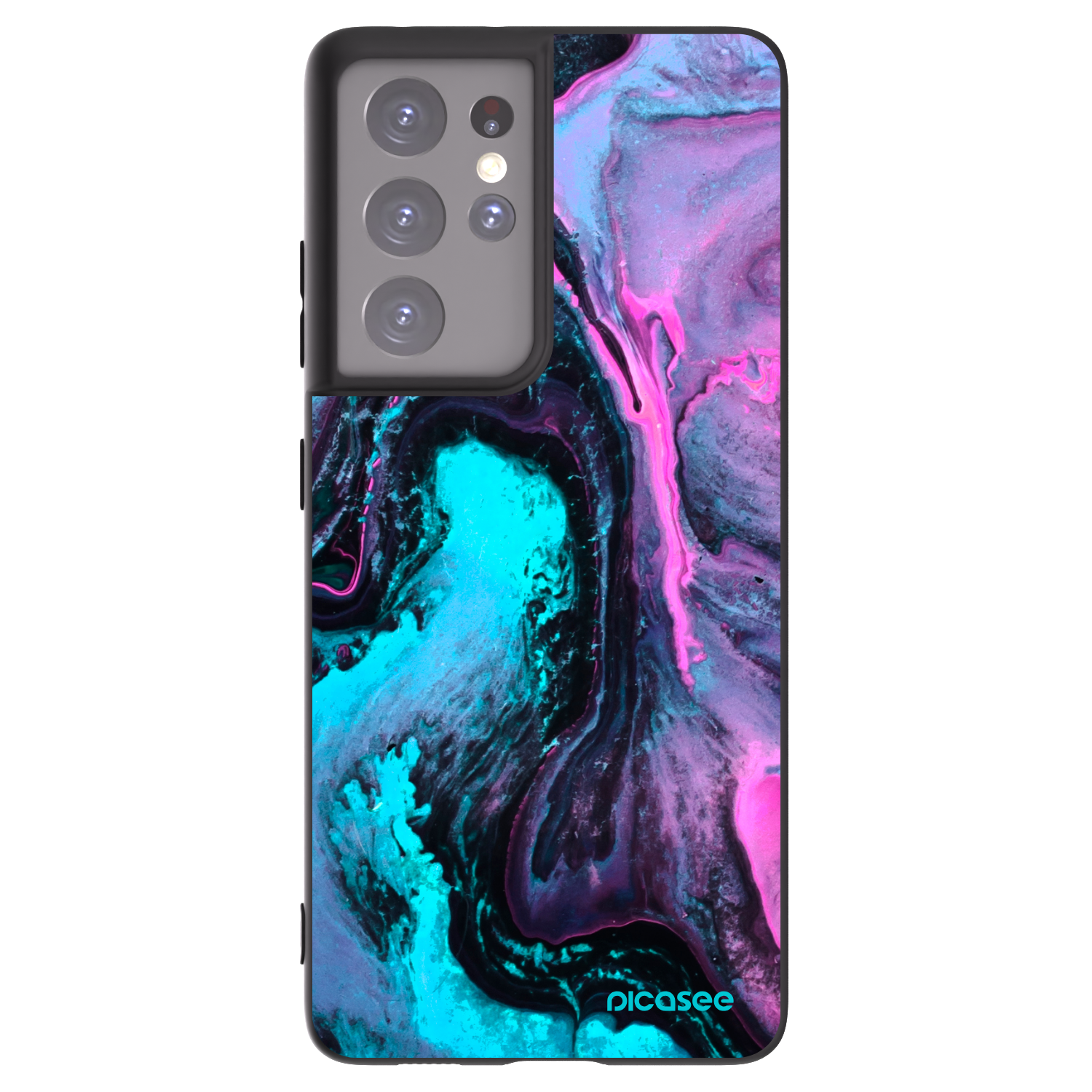 Picasee silikonový černý obal pro Samsung Galaxy S21 Ultra 5G G998B - Lean 2