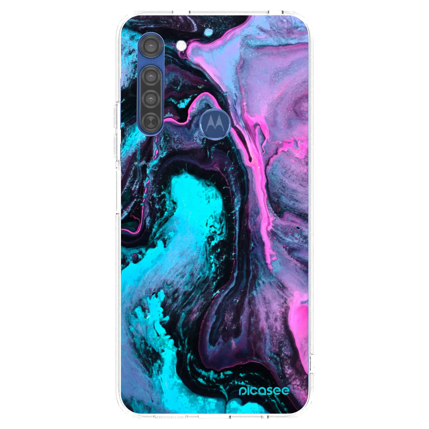 Picasee silikonový průhledný obal pro Motorola Moto G8 - Lean 2