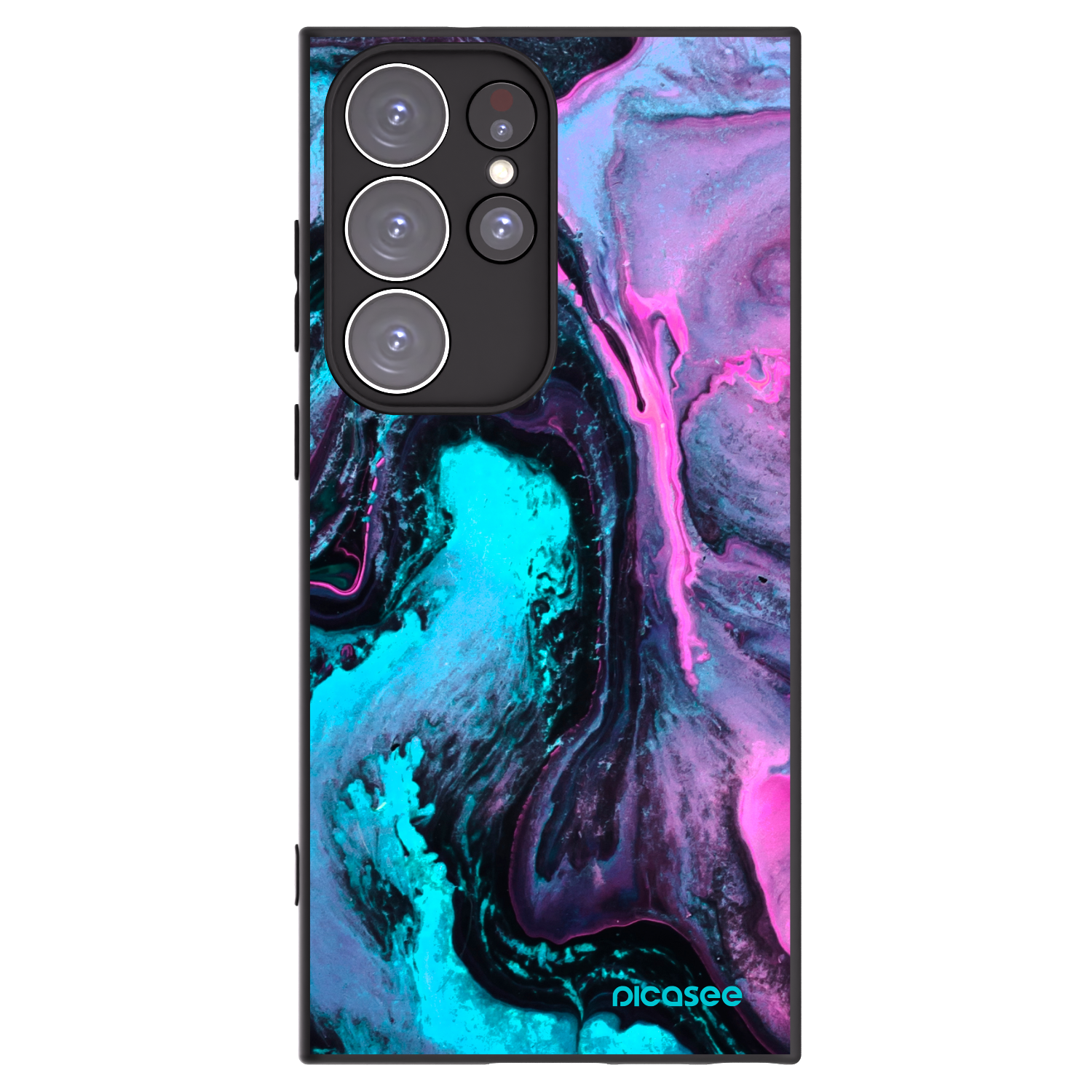 Picasee silikonový černý obal pro Samsung Galaxy S23 Ultra 5G - Lean 2