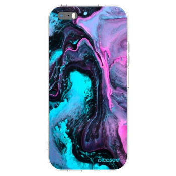 Picasee silikonový průhledný obal pro Apple iPhone 5/5S/SE - Lean 2