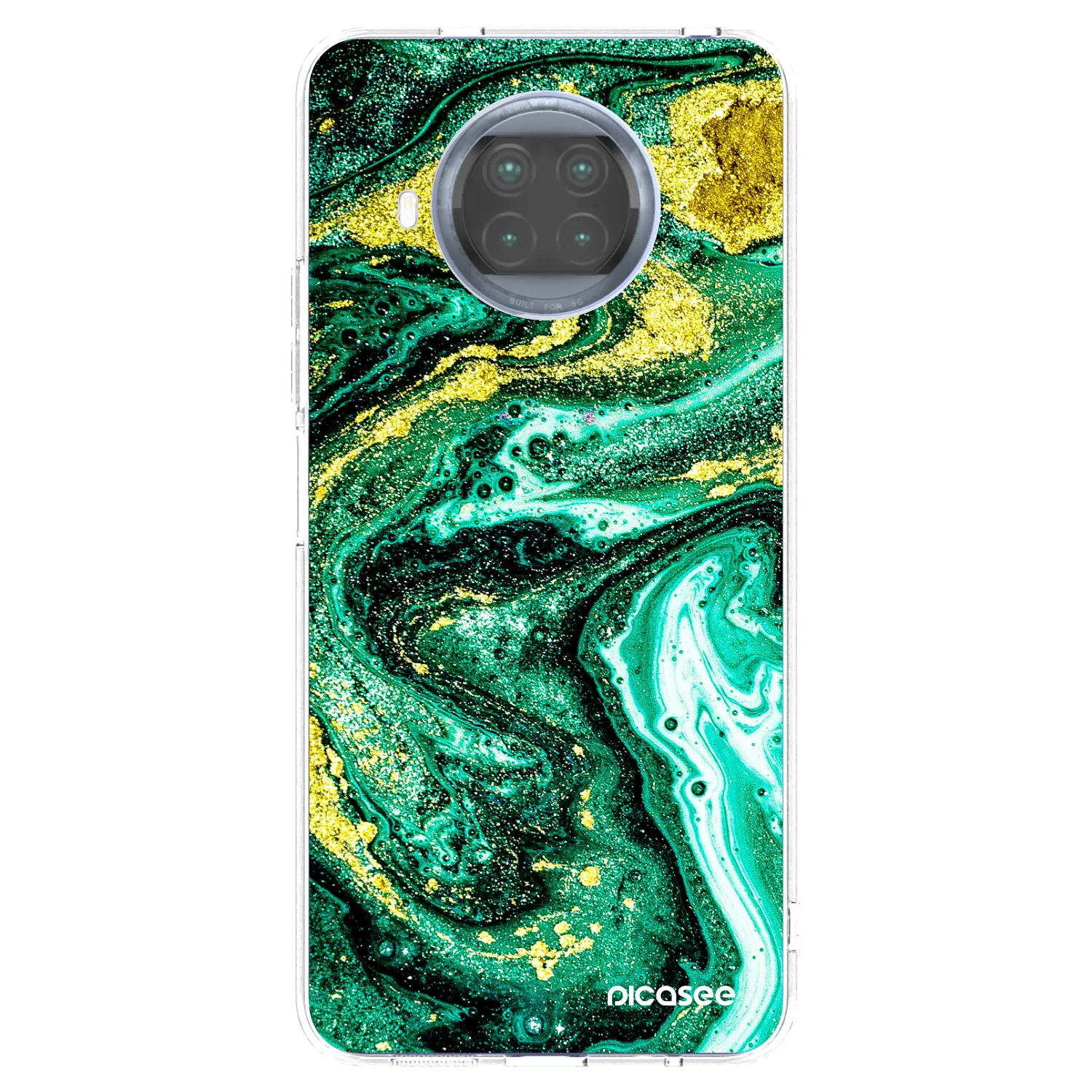 Picasee silikonový průhledný obal pro Xiaomi Mi 10T Lite - Green Gold