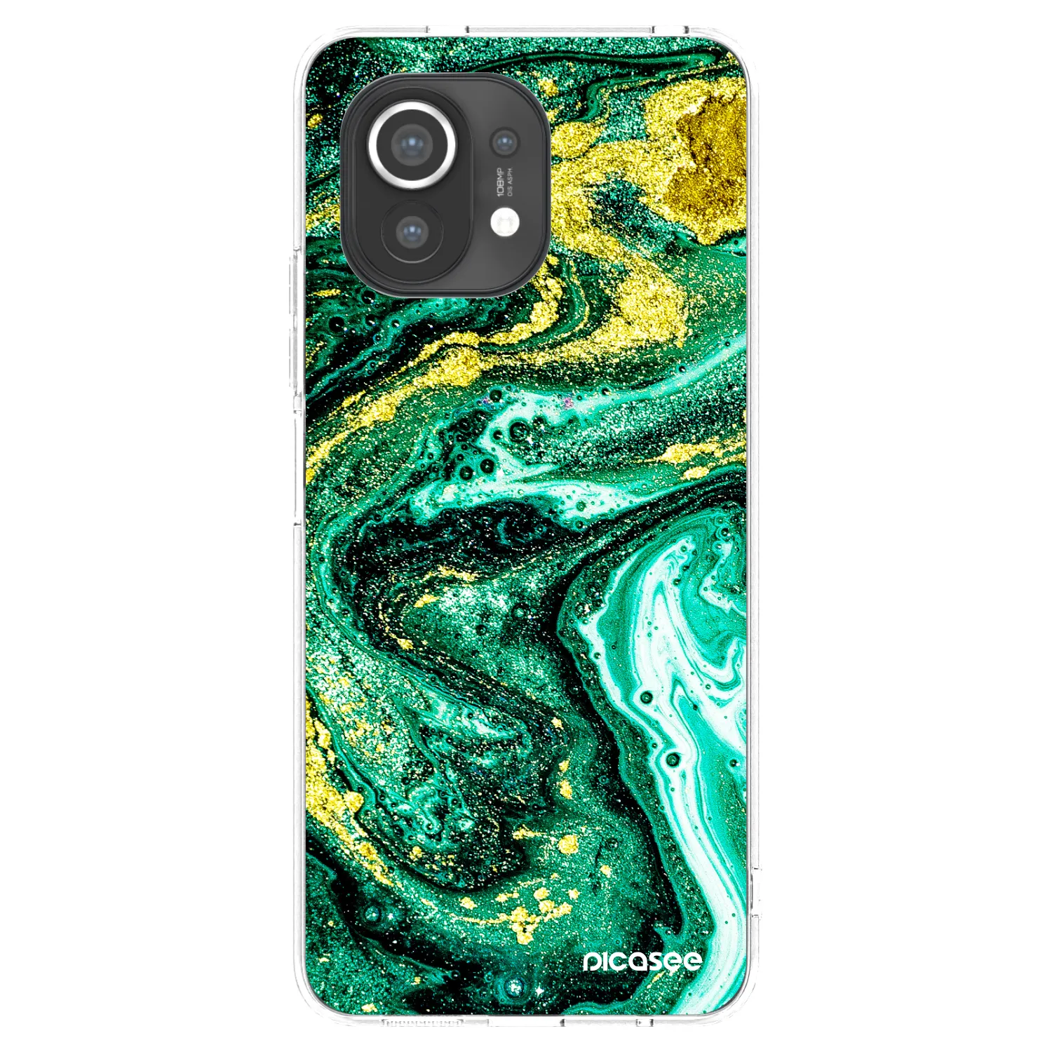 Picasee silikonový průhledný obal pro Xiaomi Mi 11 - Green Gold