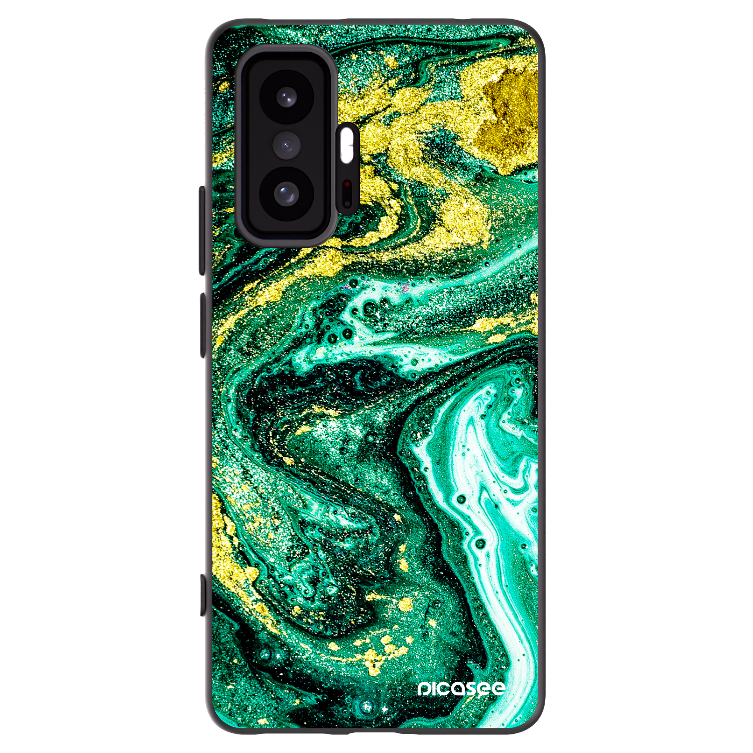 Picasee silikonový černý obal pro Xiaomi 11T - Green Gold