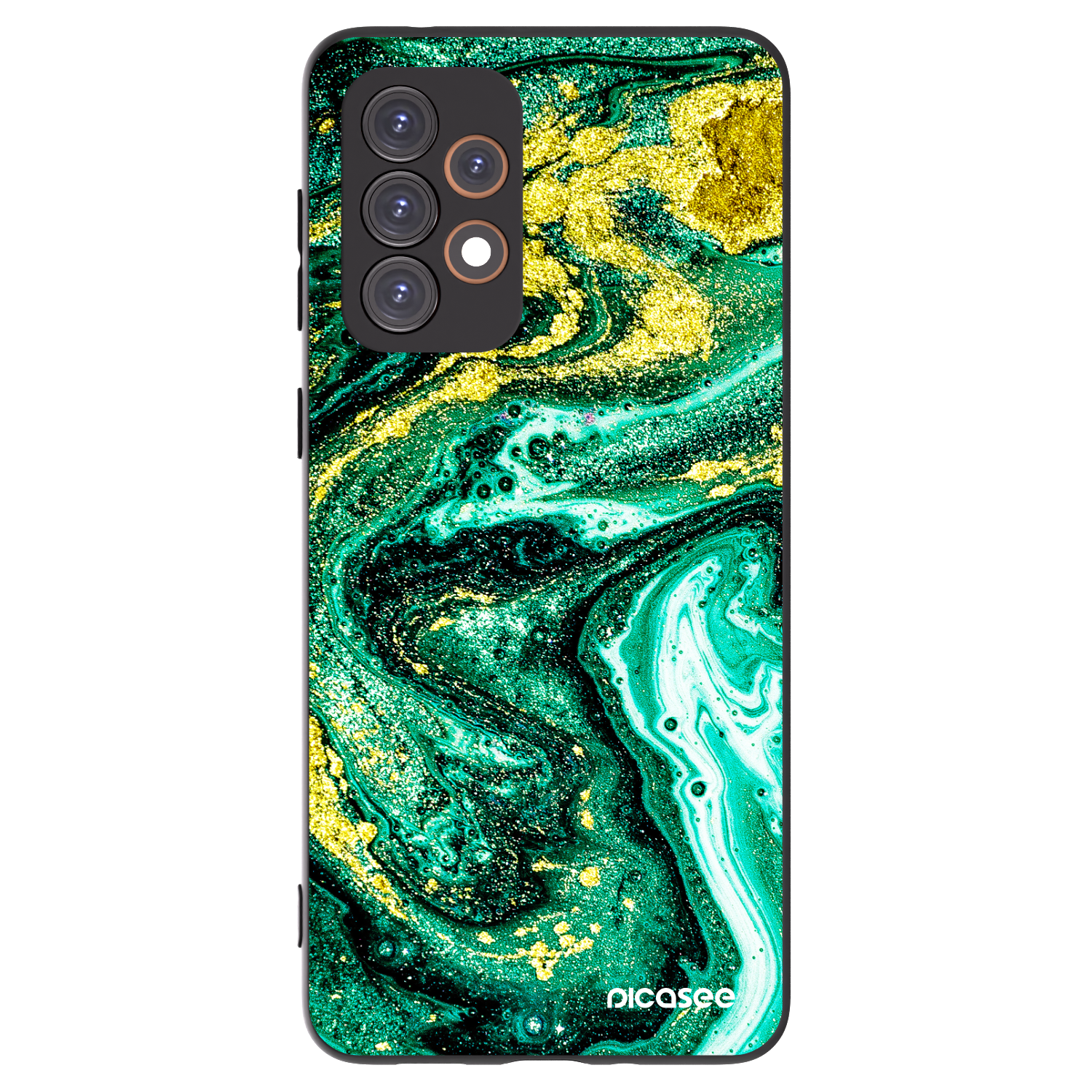 Picasee silikonový černý obal pro Samsung Galaxy A33 5G A336 - Green Gold