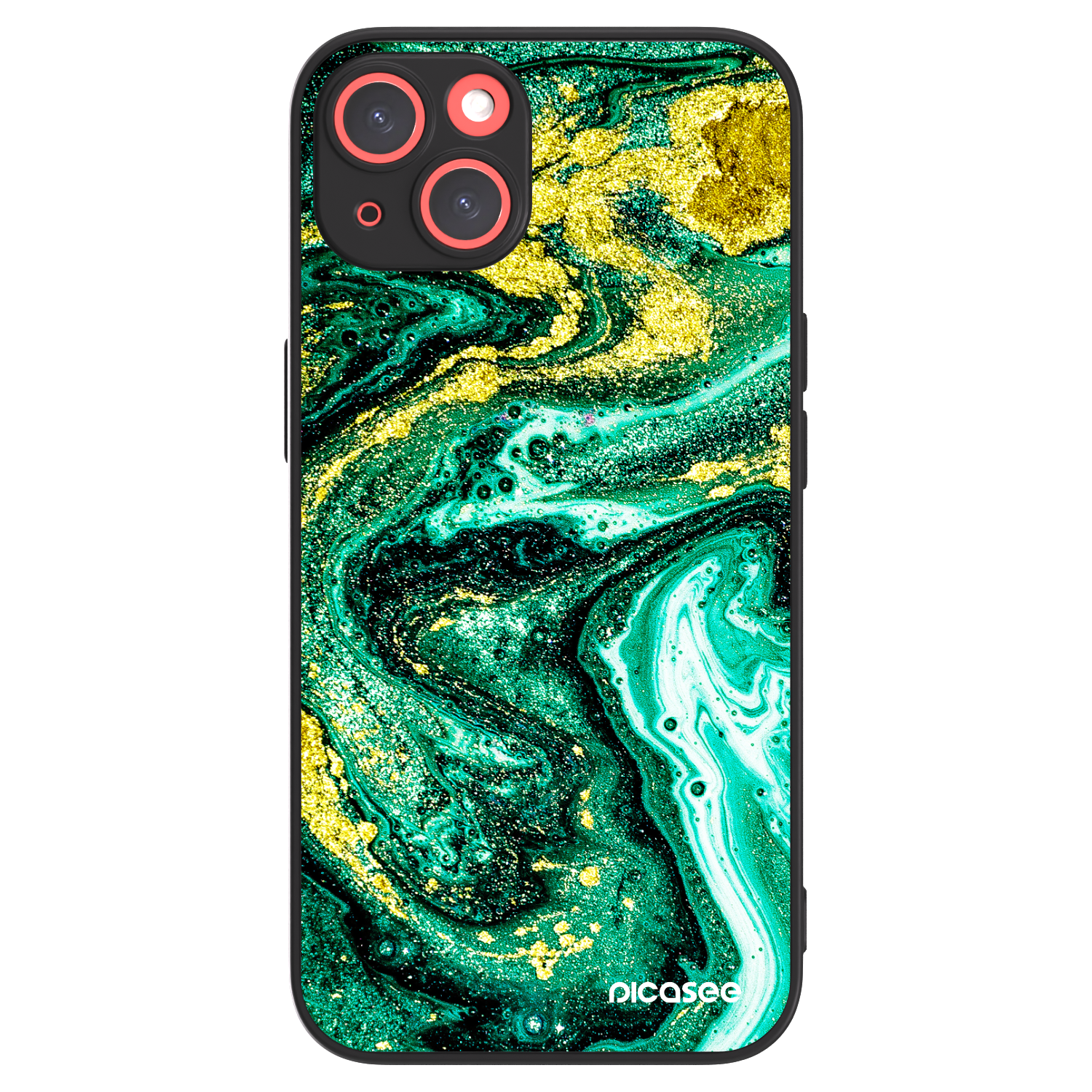 Picasee ULTIMATE CASE MagSafe pro Apple iPhone 13 - Green Gold