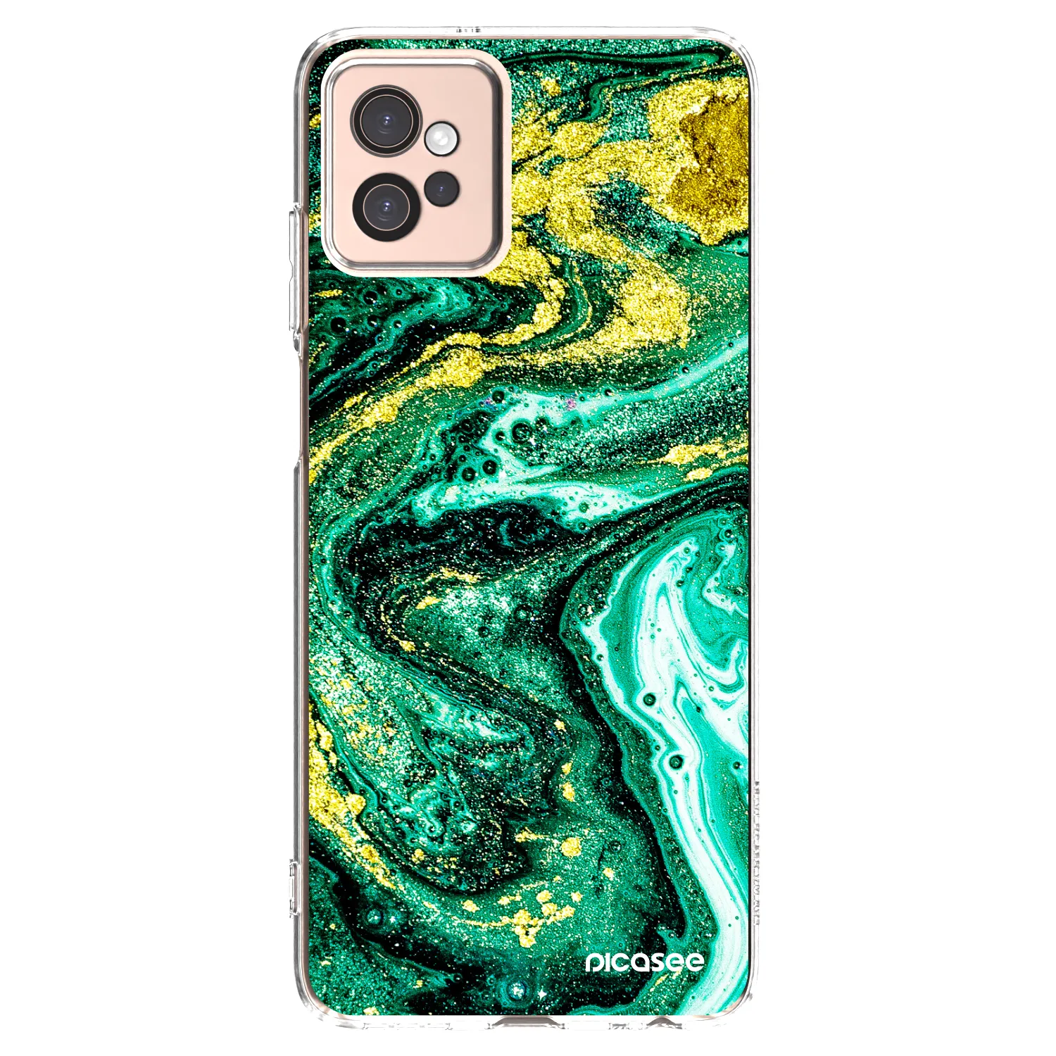 Picasee silikonový průhledný obal pro Motorola Moto G32 - Green Gold