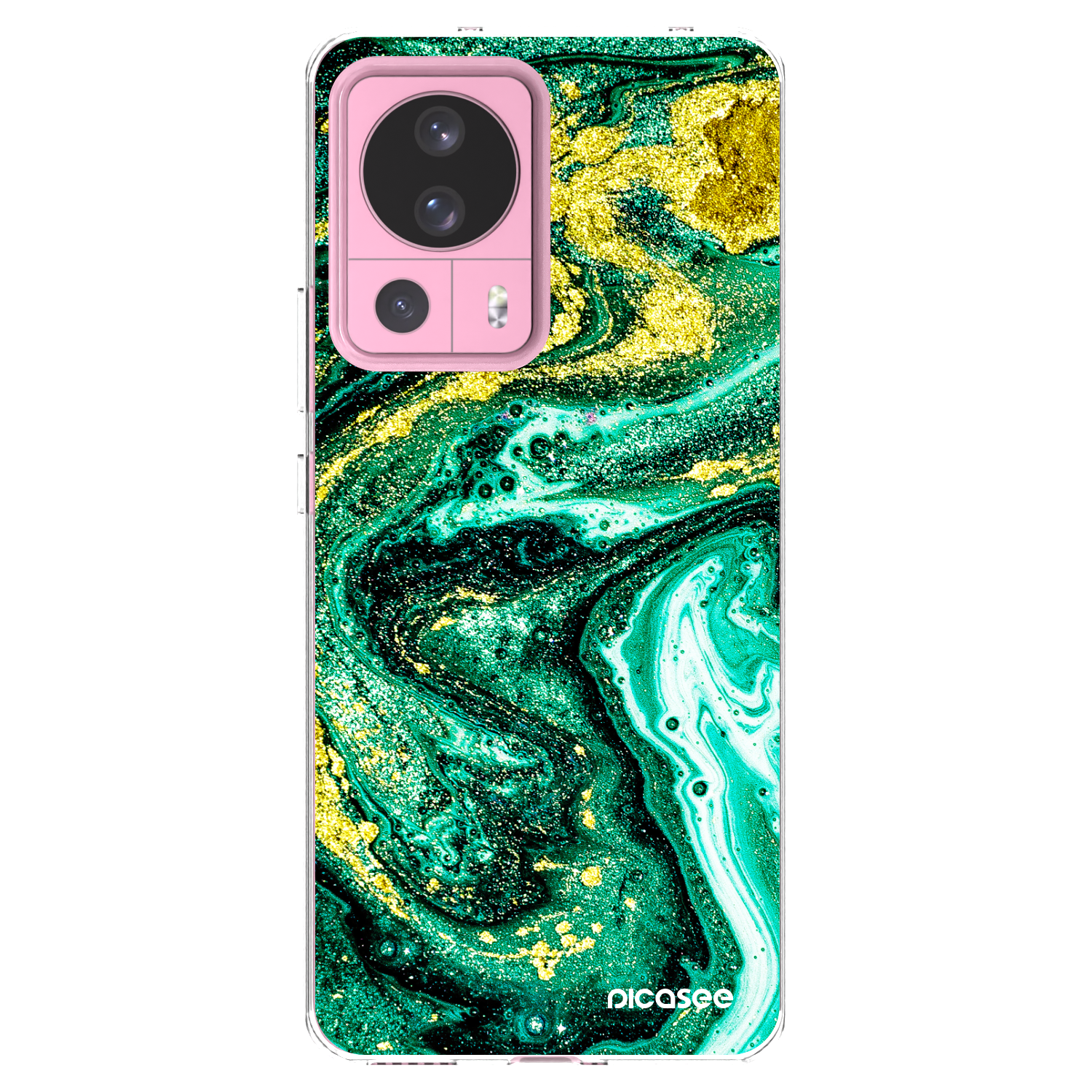 Picasee silikonový průhledný obal pro Xiaomi 13 Lite - Green Gold