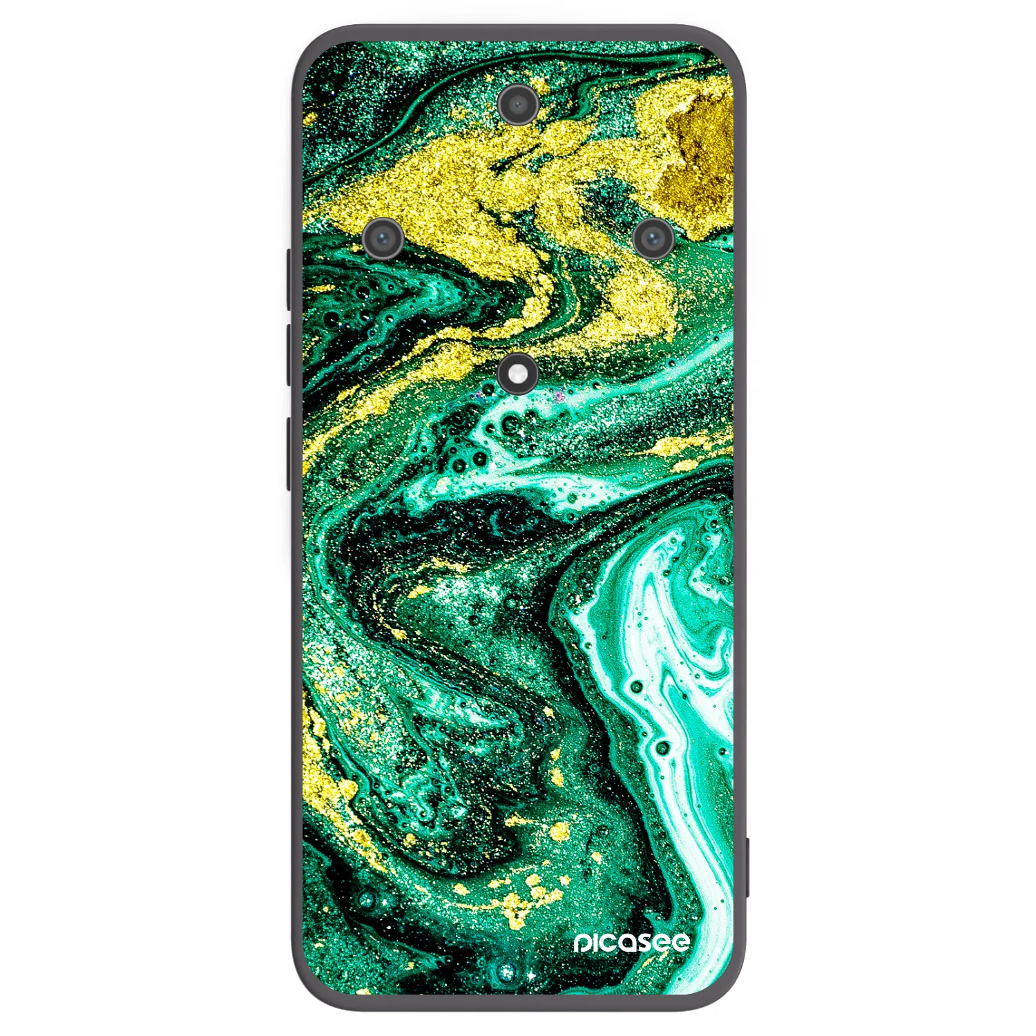 Picasee silikonový černý obal pro Honor Magic5 Lite 5G - Green Gold