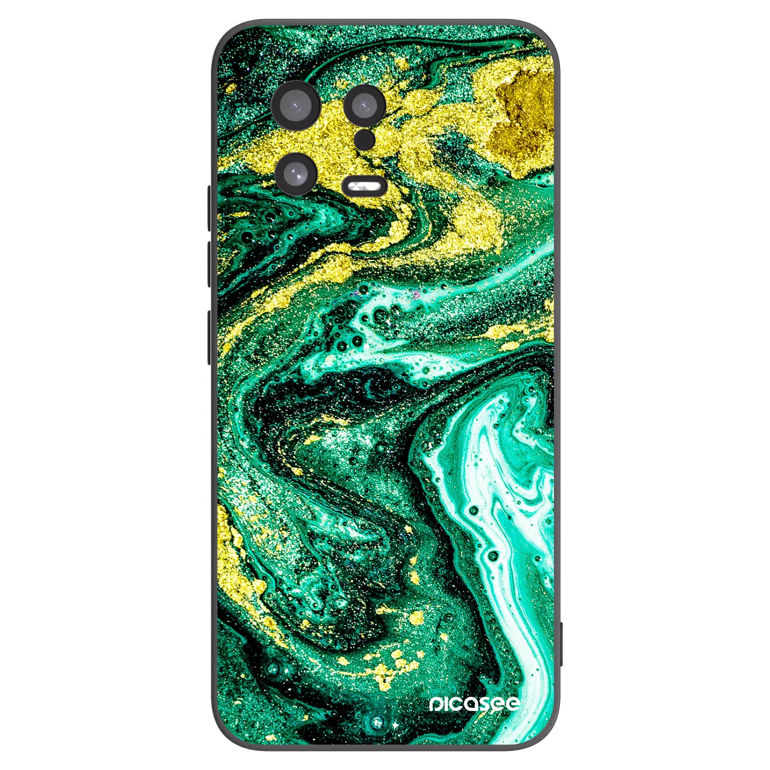 Picasee silikonový černý obal pro Xiaomi 13 - Green Gold