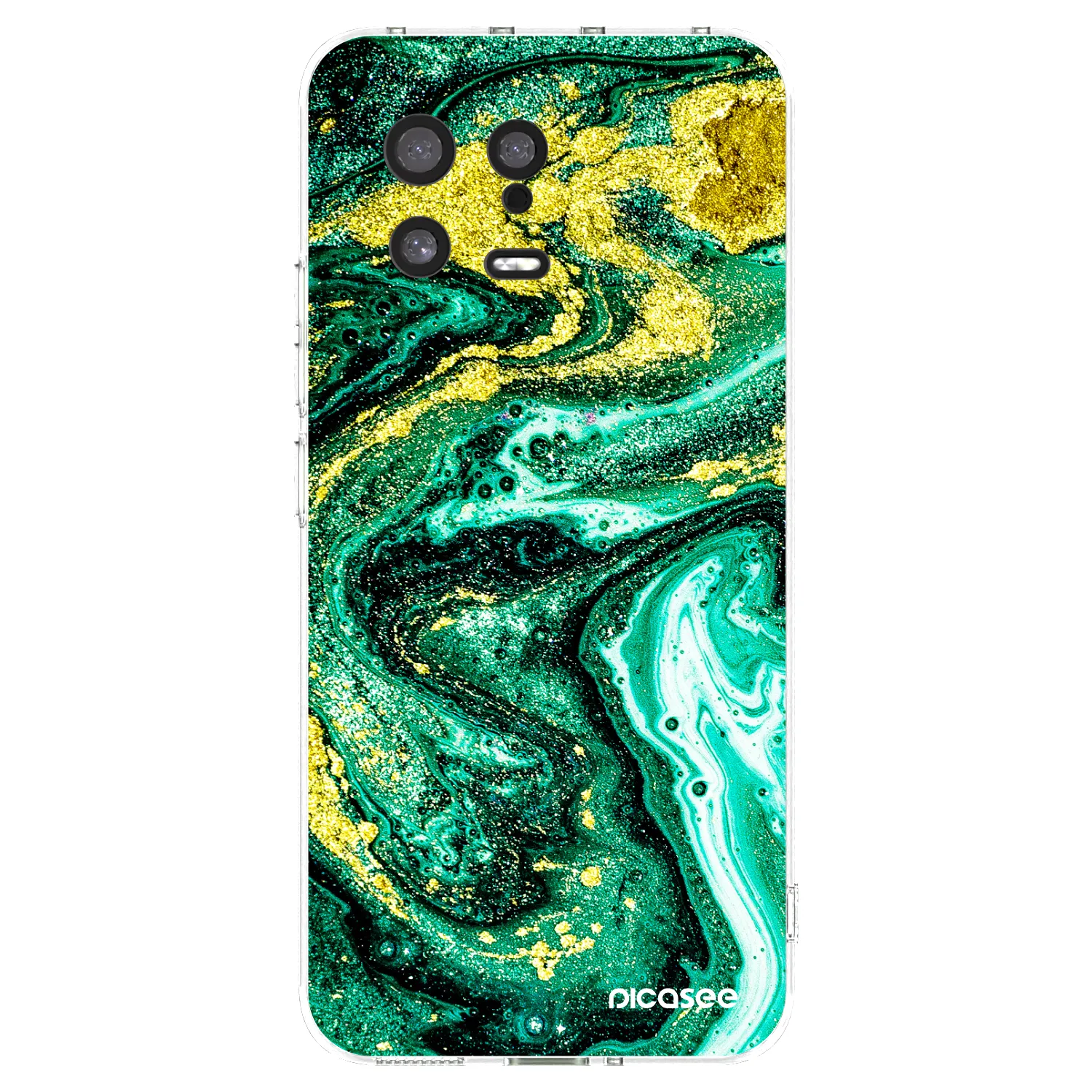Picasee silikonový průhledný obal pro Xiaomi 13 - Green Gold