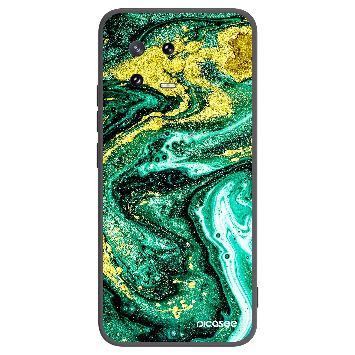 Picasee silikonový černý obal pro Xiaomi 13 Pro - Green Gold