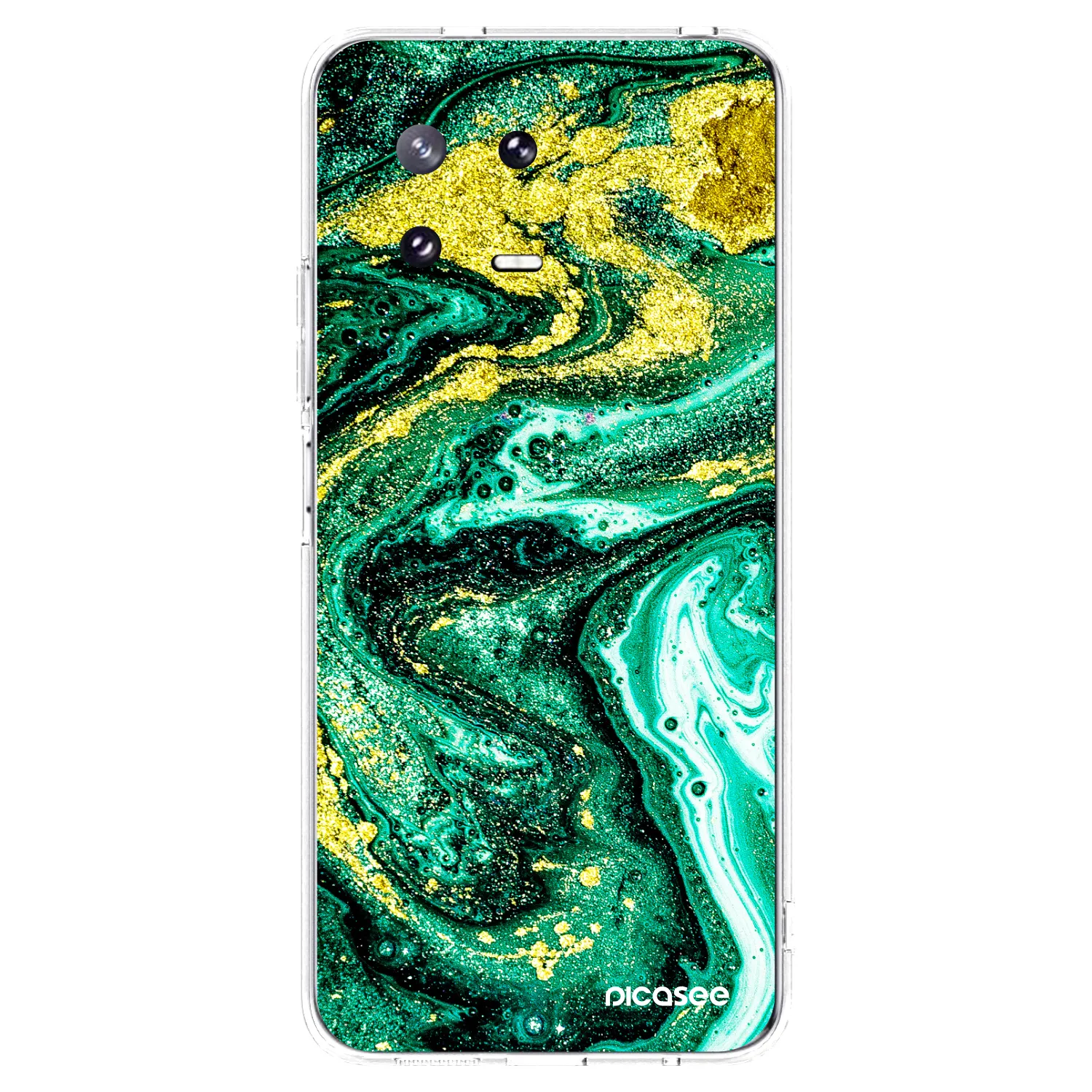 Picasee silikonový průhledný obal pro Xiaomi 13 Pro - Green Gold