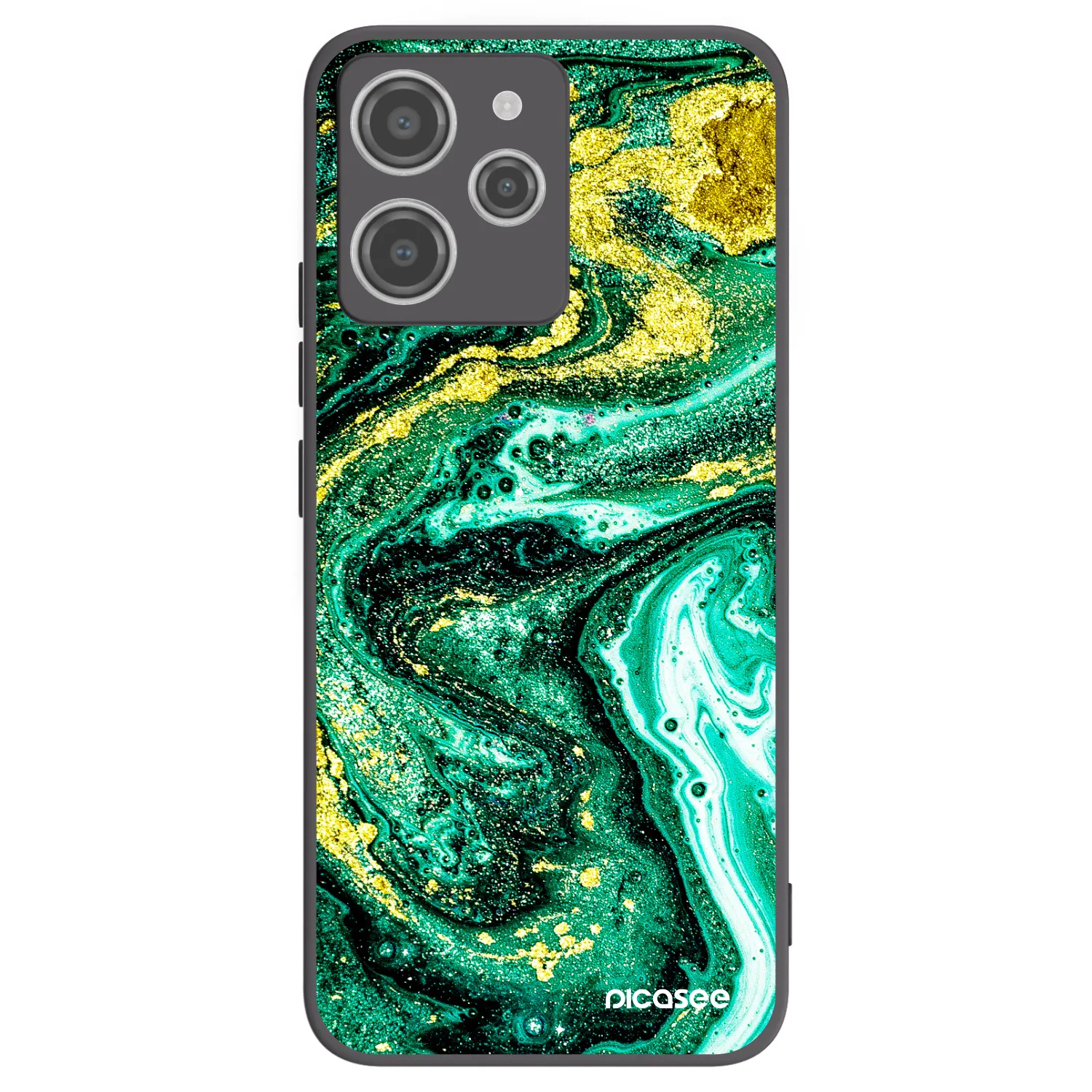 Picasee silikonový černý obal pro Xiaomi Redmi 12 4G - Green Gold