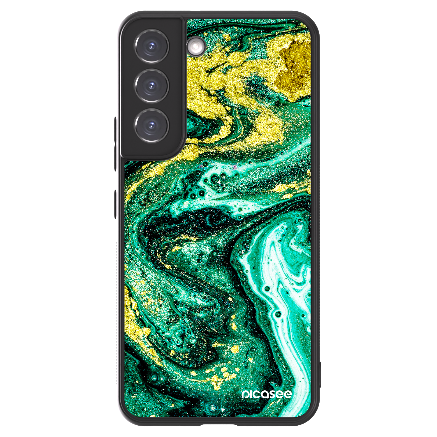 Picasee ULTIMATE CASE PowerShare pro Samsung Galaxy S22 5G - Green Gold