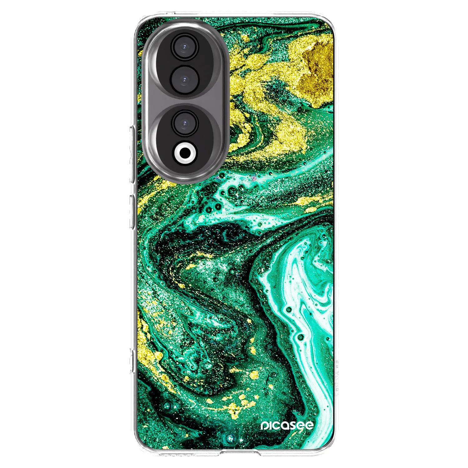 Picasee silikonový průhledný obal pro Honor 90 5G - Green Gold