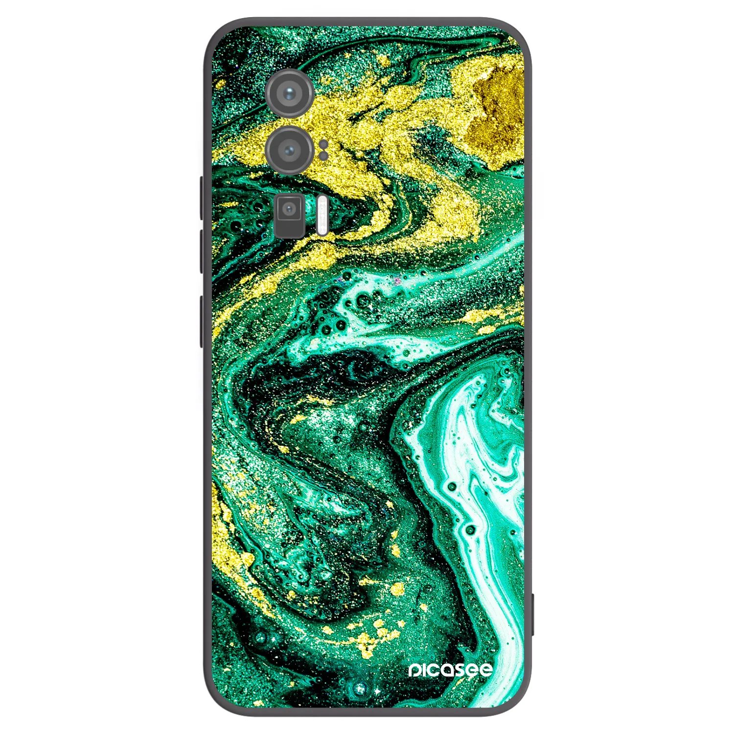 Picasee silikonový černý obal pro Xiaomi Poco F5 Pro 5G - Green Gold