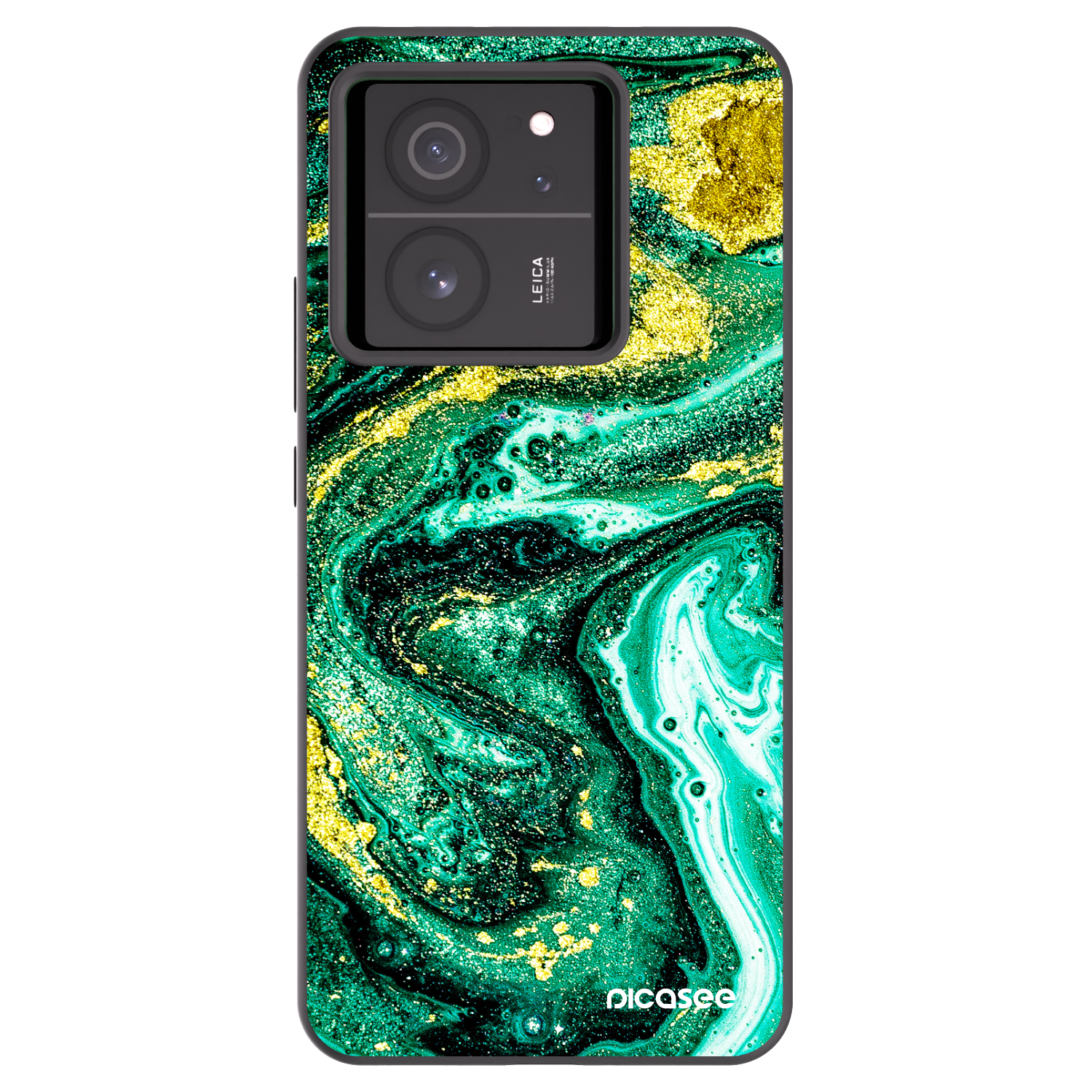 Picasee silikonový černý obal pro Xiaomi 13T - Green Gold