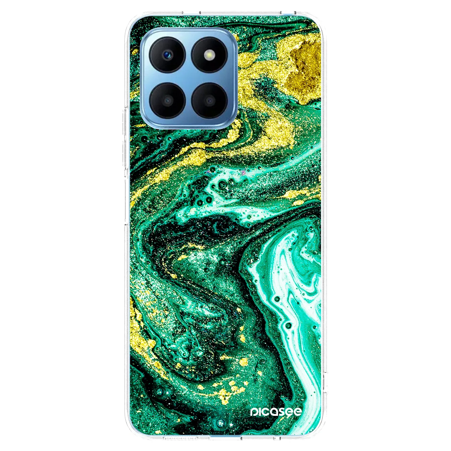 Picasee silikonový průhledný obal pro Honor 70 Lite - Green Gold